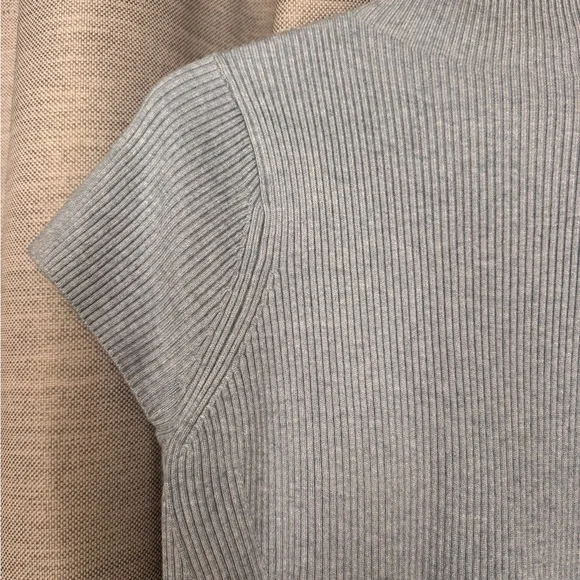 Anthropologie Women’s Light Blue Ribbed Sweater Silk Dress - Picture 4 of 4